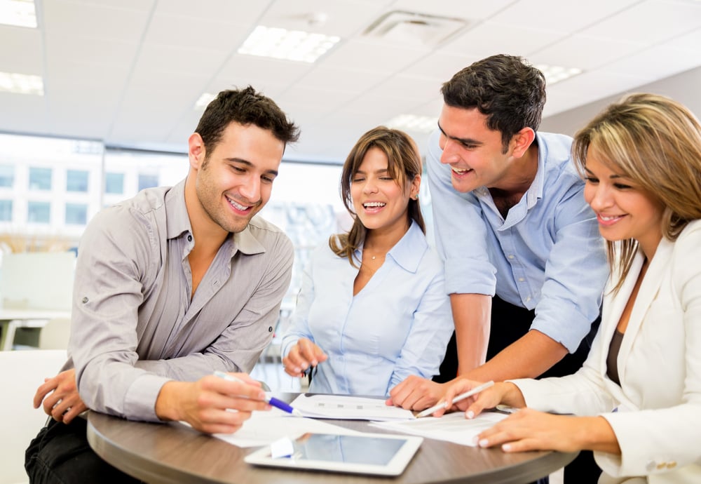 Business people working as a team at the office Business people working as a team at the office